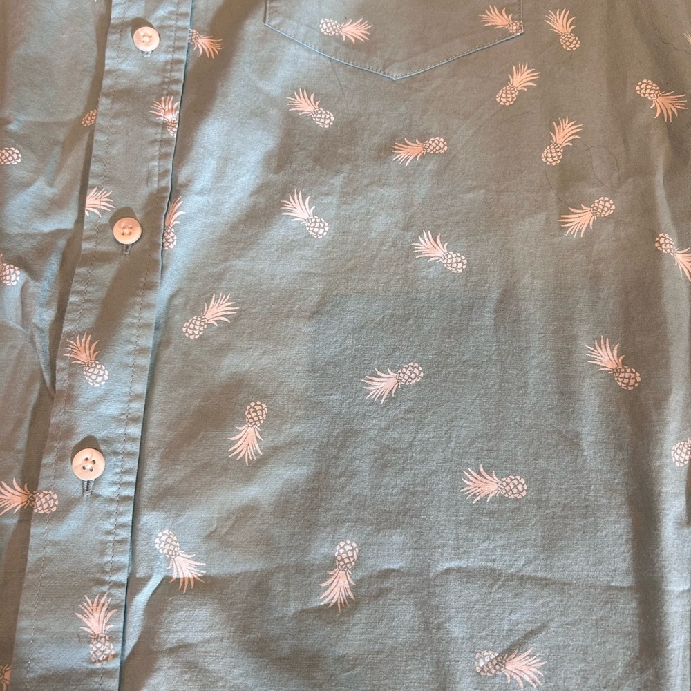 George Pineapple Print Button Down Shirt - Picture 3 of 6